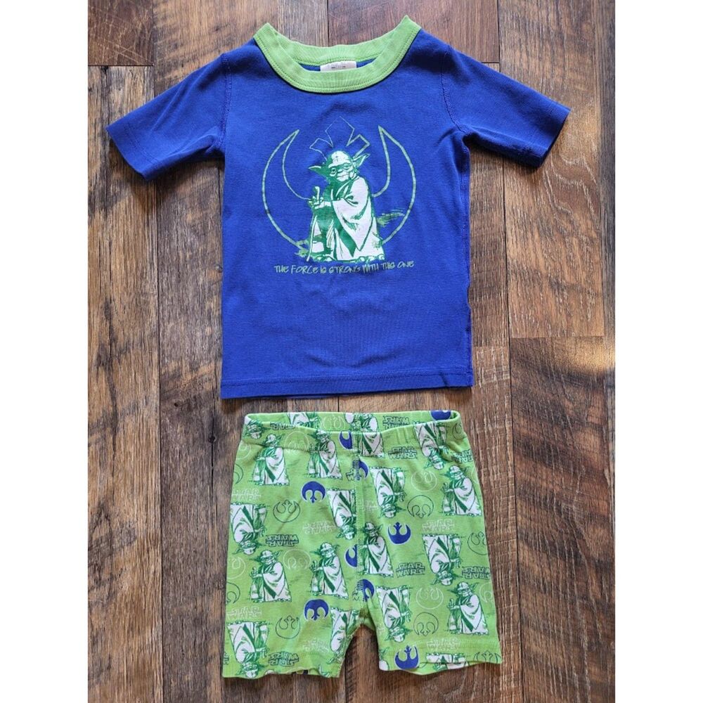 Hanna Andersson Size 110 / 5 PJs Star Wars Short John Pajamas Mandalorian Grogu